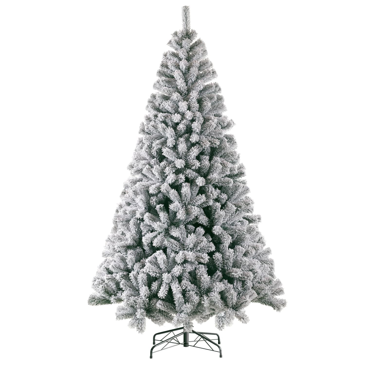 autolock Künstlicher Weihnachtsbaum Künstlicher Weihnachtsbaum Tannenbaum,Schneebaum mit 1006 Spitzen, 180CM,46 Zweige,100% PVC Weihnachtsbaum mit Metallständer,dicht
