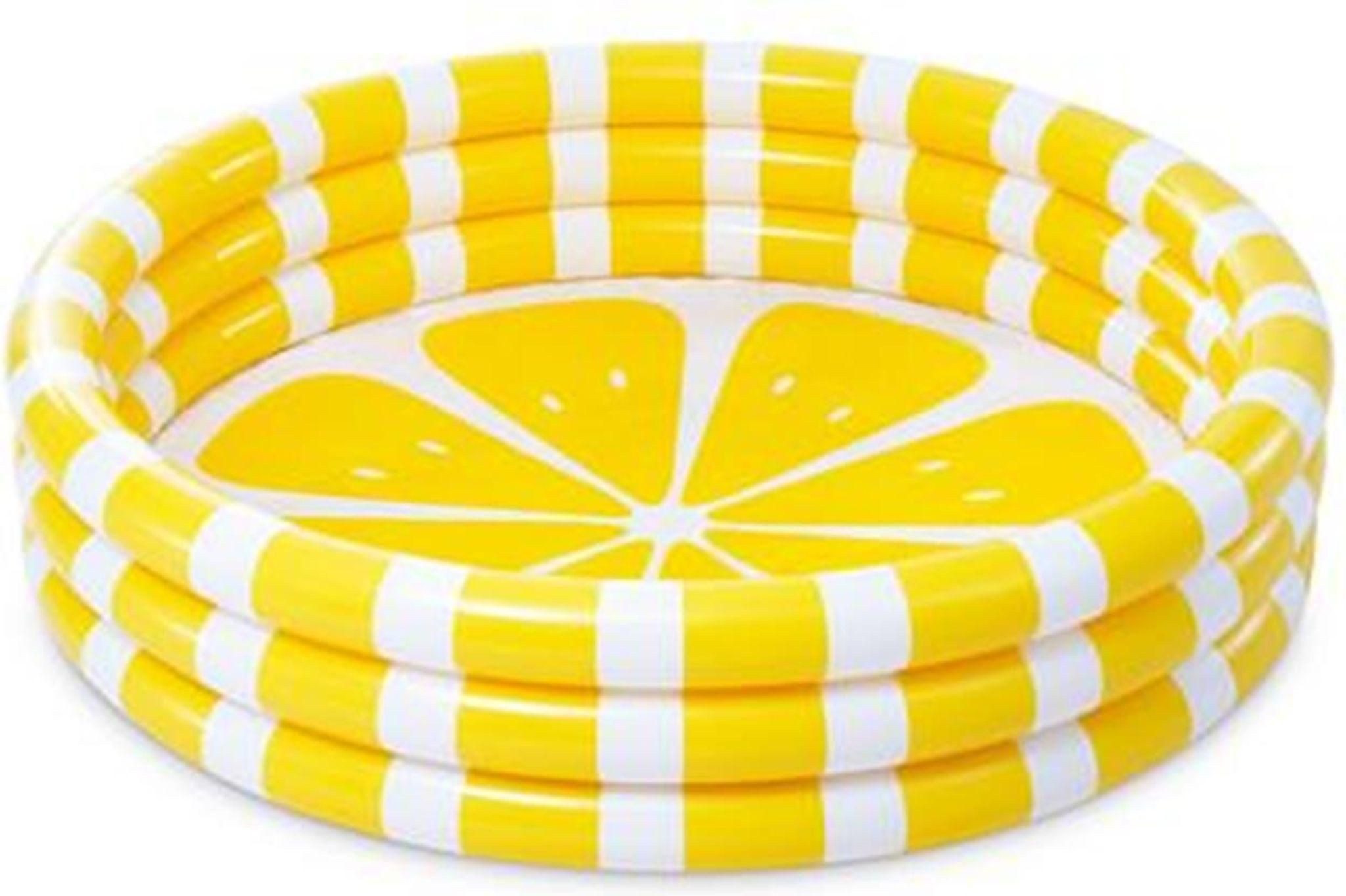 FELIXLEO Spielball Intex Planschbecken Lemon 147x33cm Kinderpool Babypool Zitronen-Design