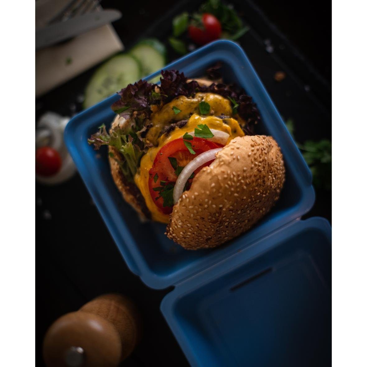 elasto Vorratsdose away" "Take Burgerbox Verpackung