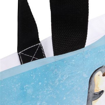 Mr. & Mrs. Panda Shopper Pinguin Surfer - Eisblau - Geschenk, Shopper, Hawaii, surfen, Strandt (1-tlg), Einzigartige Designs