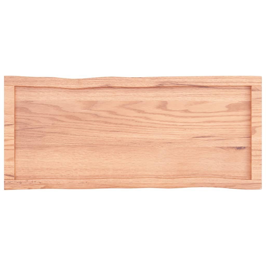 Massivholz Baumkante Behandelt 100x40x(2-4) St) furnicato cm (1 Tischplatte