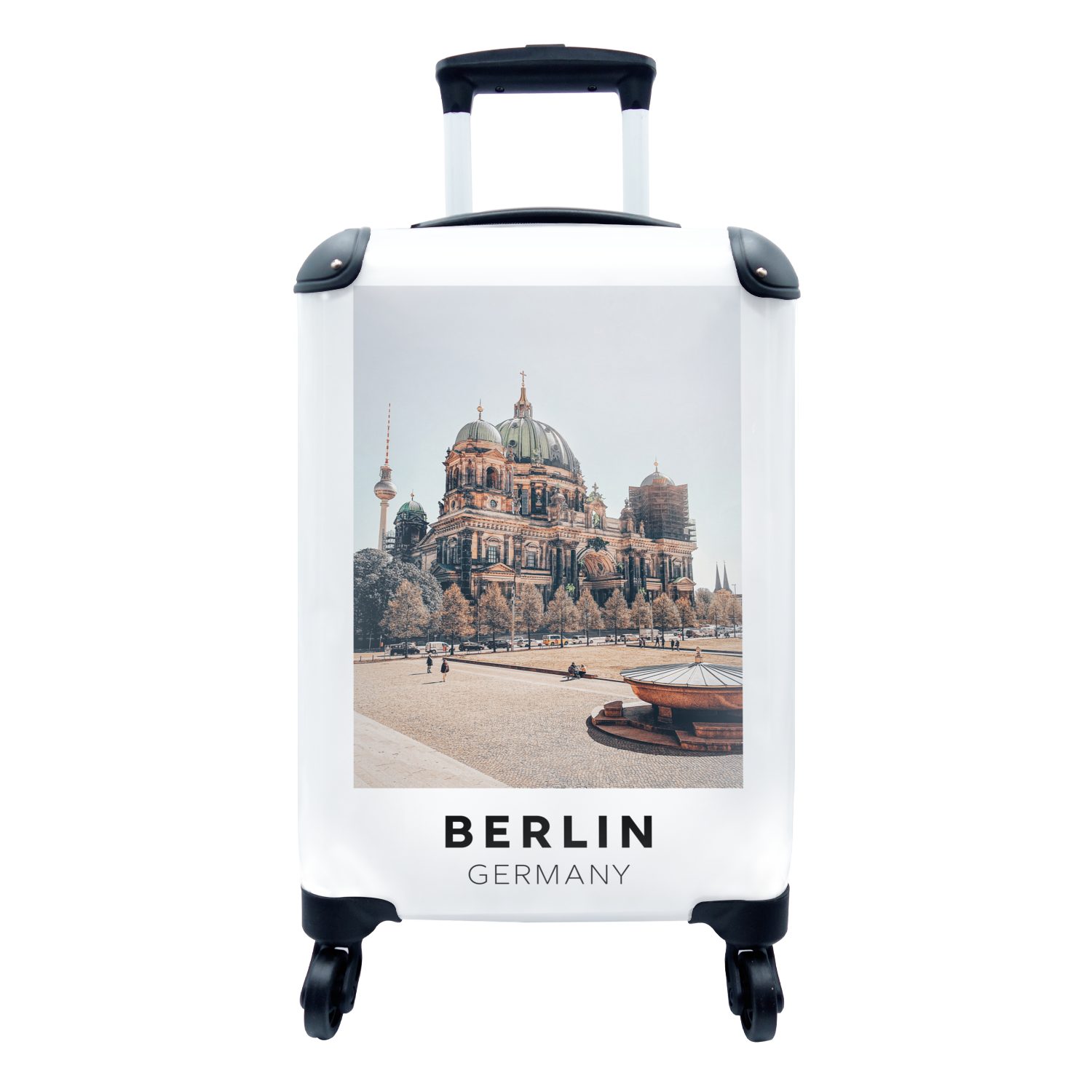Domtoren, MuchoWow 4 mit Reisetasche Berlin rollen, Deutschland für Ferien, - Handgepäck Handgepäckkoffer - Rollen, Reisekoffer Trolley,
