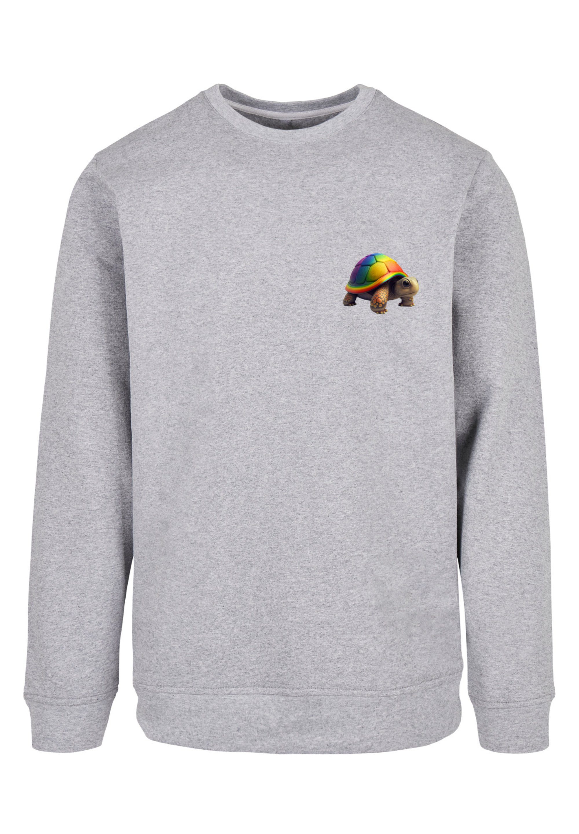 F4NT4STIC Kapuzenpullover Rainbow Turtle CREWNECK Print