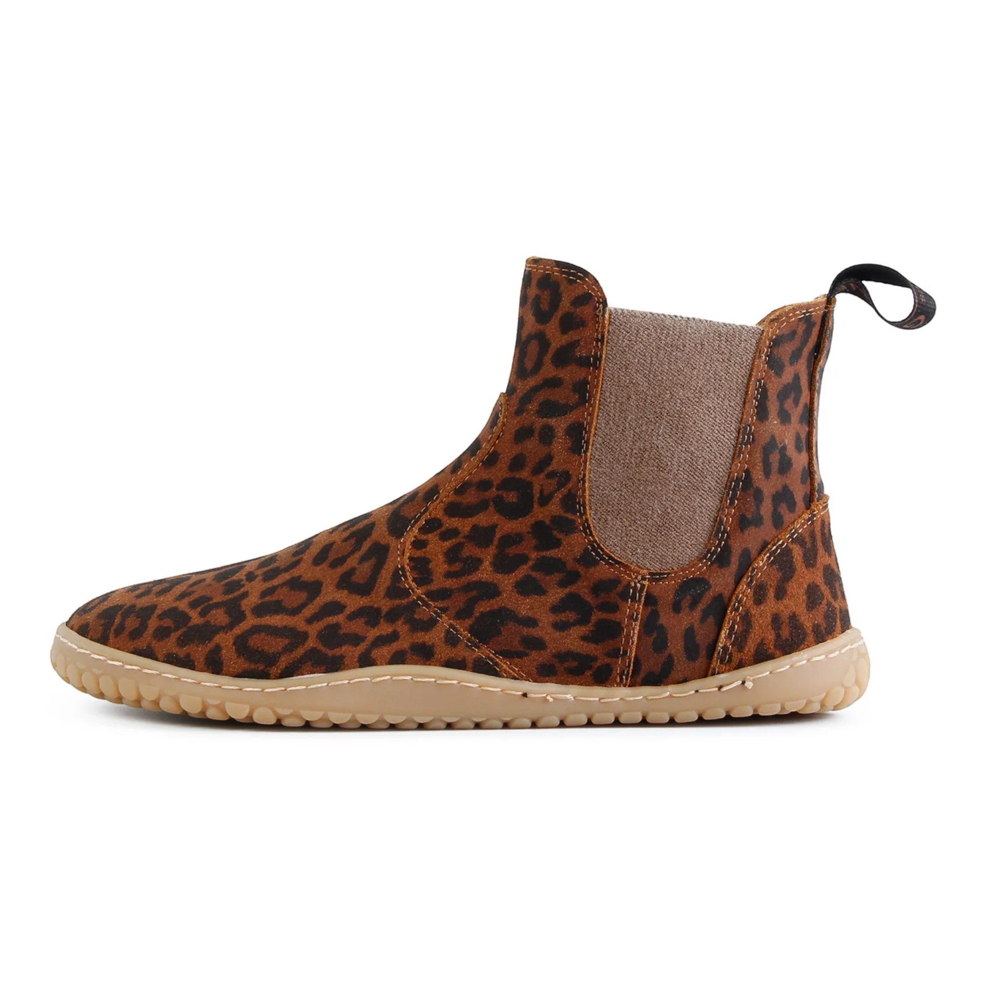Grand Step Shoes Kim Barefoot Chelsea Leder - animal braun Barfußschuh
