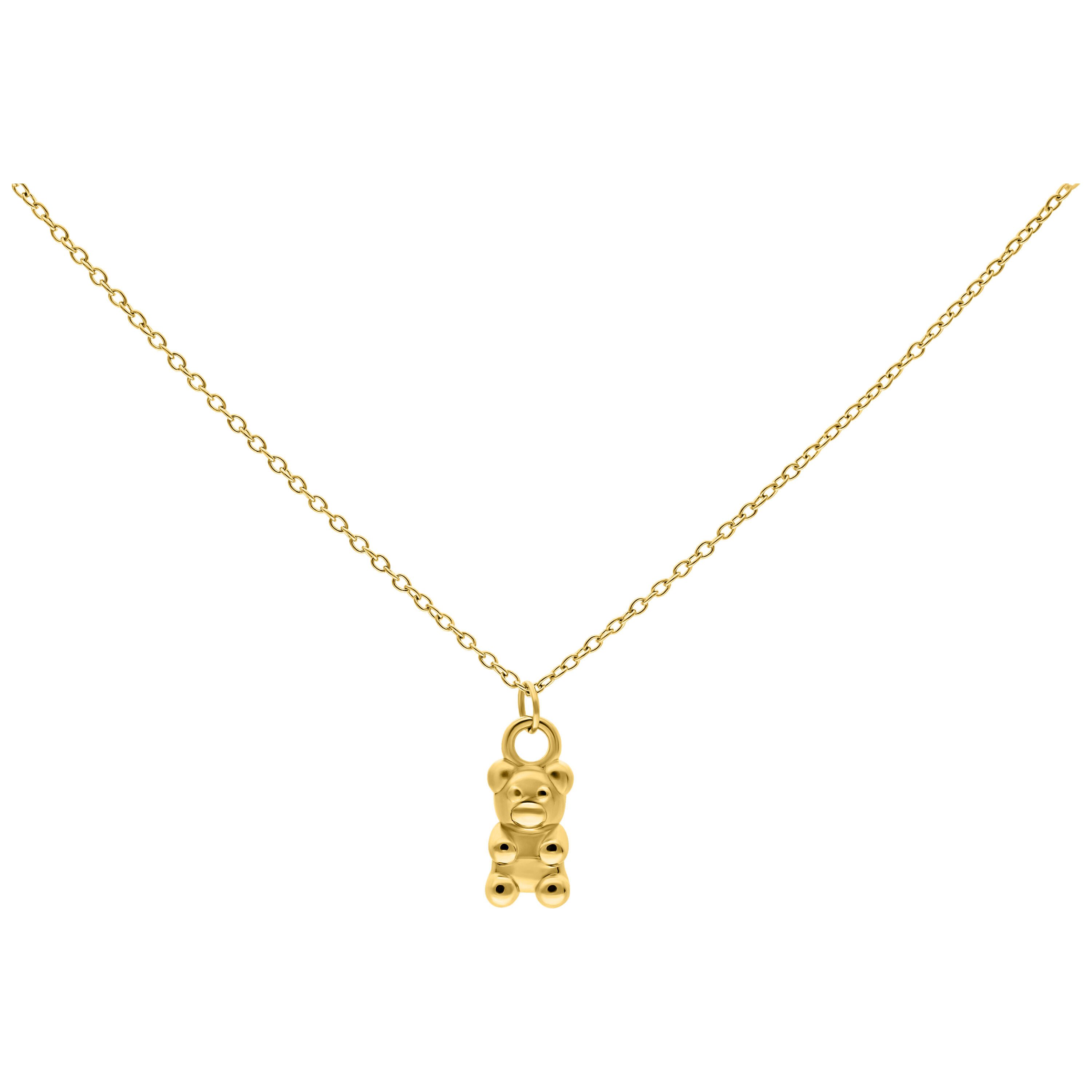 Wildcat Kette mit Anhänger Little Gummi Bear Kette - Gold, Chirurgenstahl 316L - wasserfest, langlebig, hautverträglich
