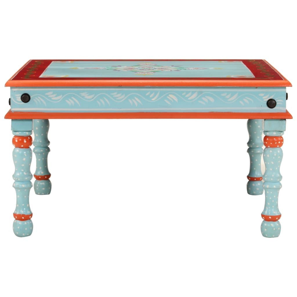 vidaXL Couchtisch Couchtisch Blau Handbemalt Massivholz günstig online kaufen