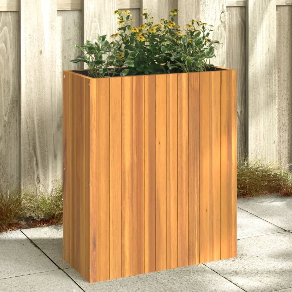 vidaXL Blumentopf Pflanzkübel 59x27,5x70 cm Massivholz (1 St)