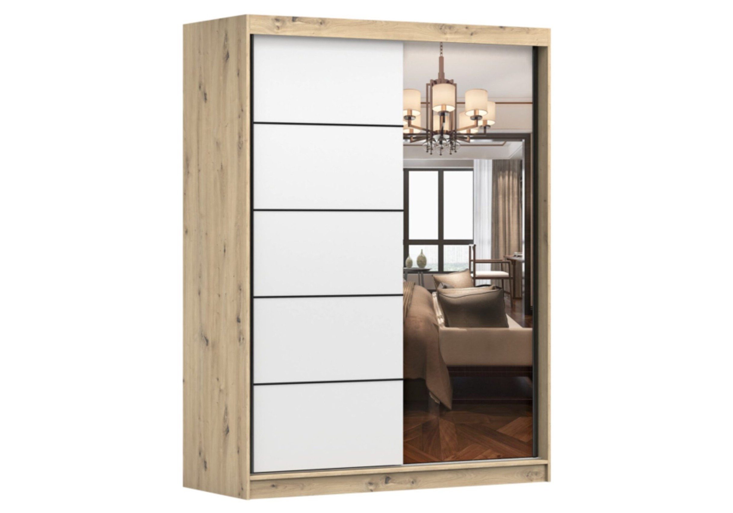 MOEBLO Kleiderschrank LARA 09 (mit Spiegel günstig online kaufen
