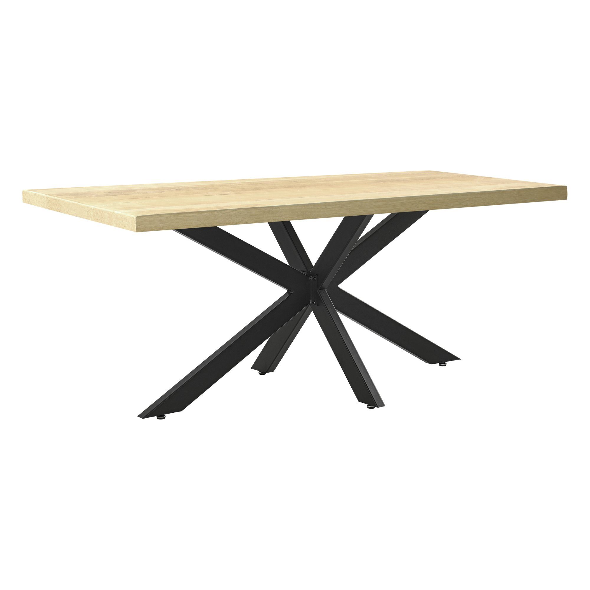 en.casa Tischgestell (1-St), »Oberau« Stahl 98 x 58 x 43 cm Schwarz