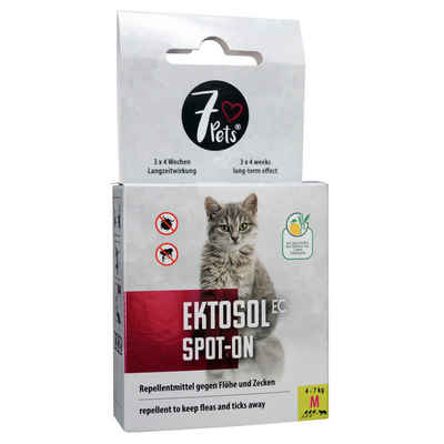 7Pets Zeckenschutzmittel Ektosol EC Spot-On für Katzen, M - 3x 1,2 ml