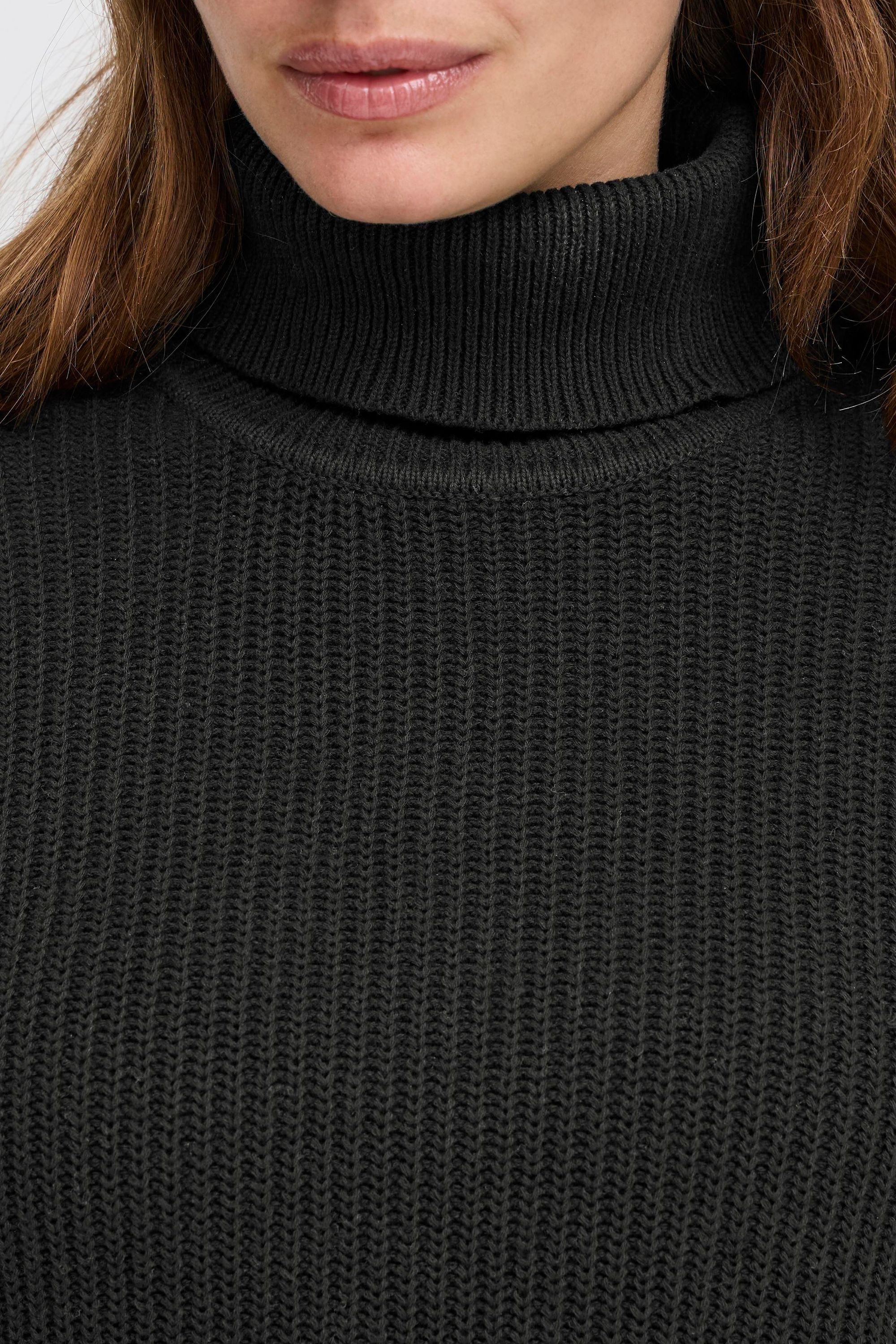 OXMO Rollkragenpullover OXKimse Modischer Rollkragenpullover aus Grobstrick-Qualität