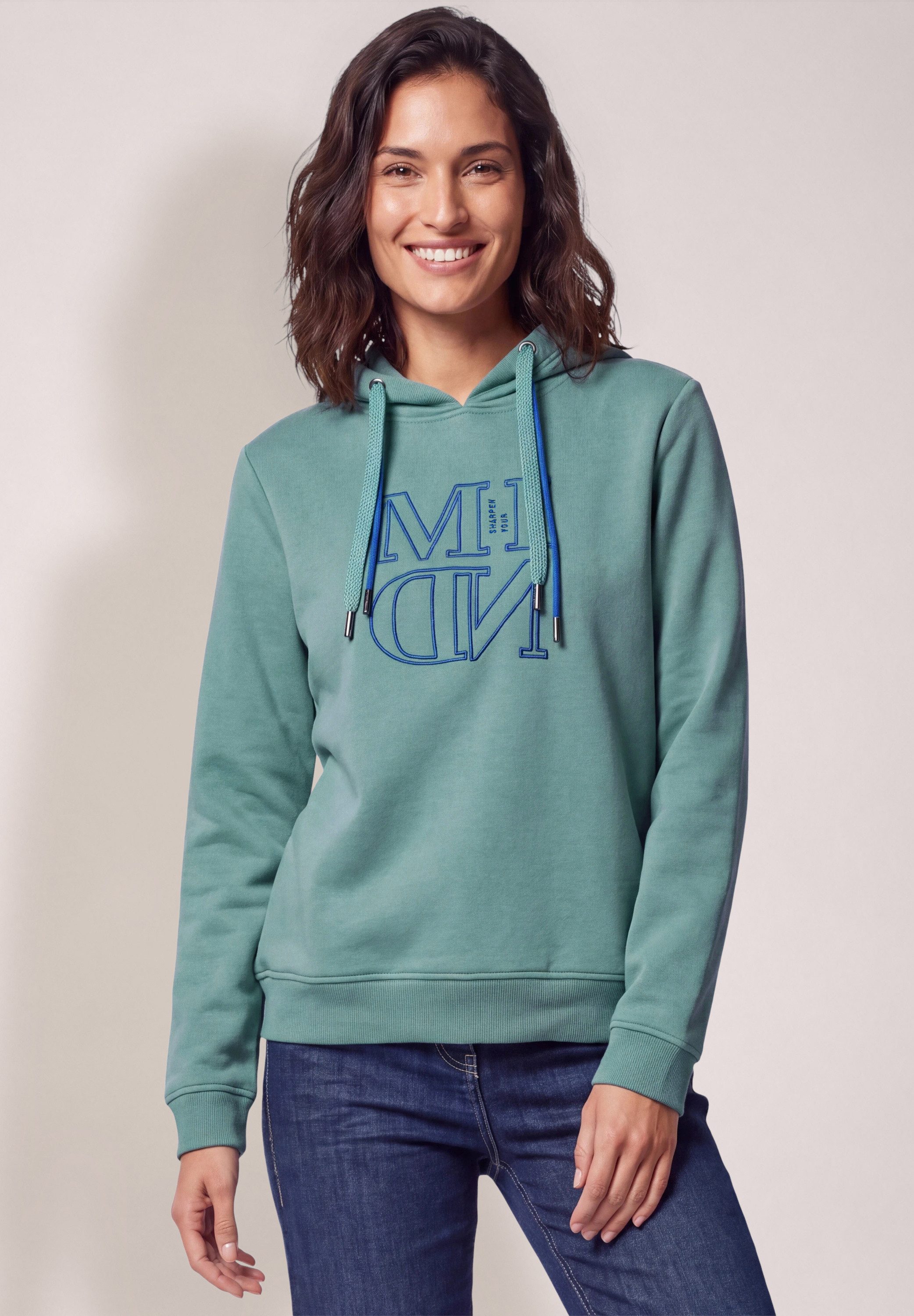 CECIL Hoodie mit elastiksaum