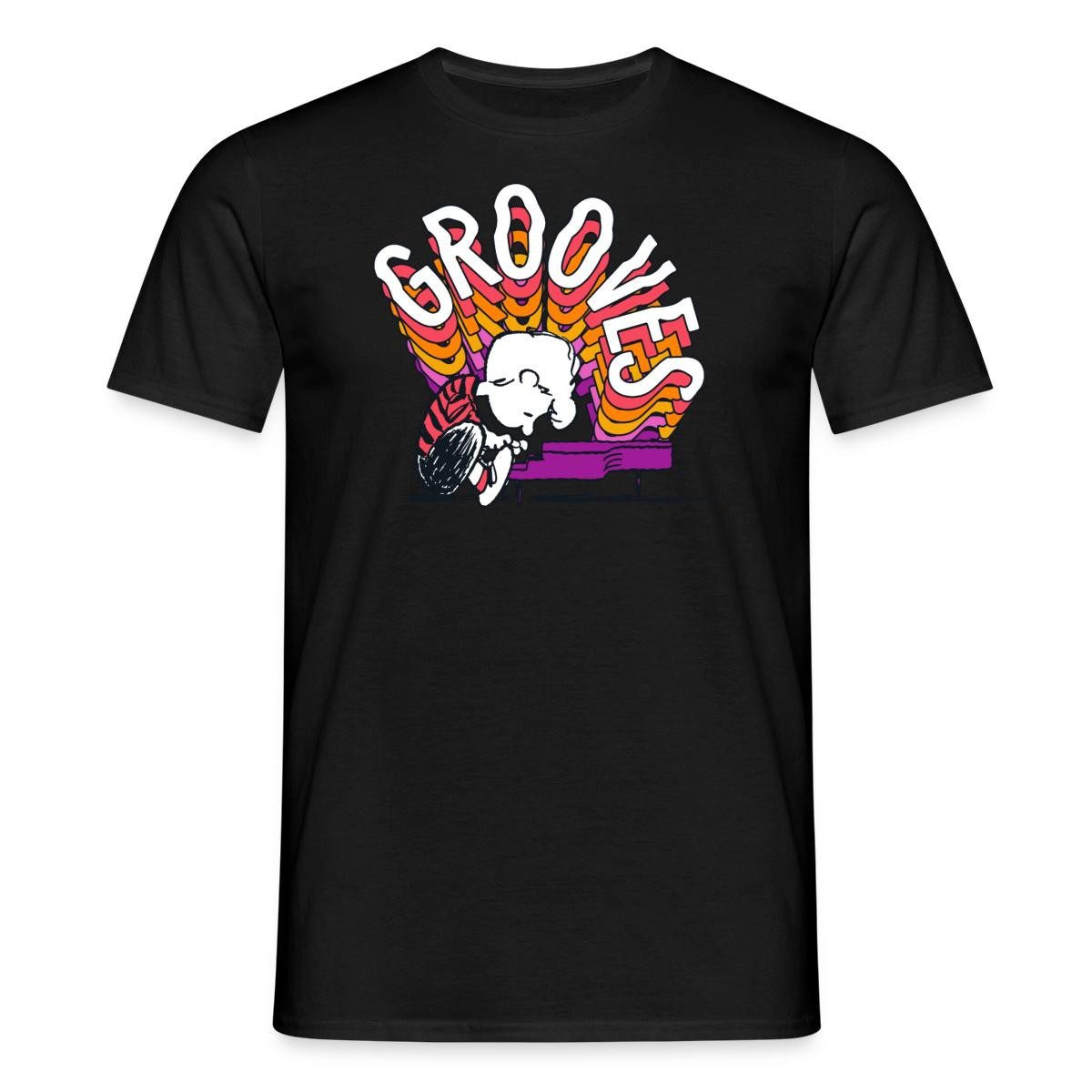 Spreadshirt T-Shirt Peanuts Schroeder Grooves Musik Am Klavier Männer T-Shirt (1-tlg)