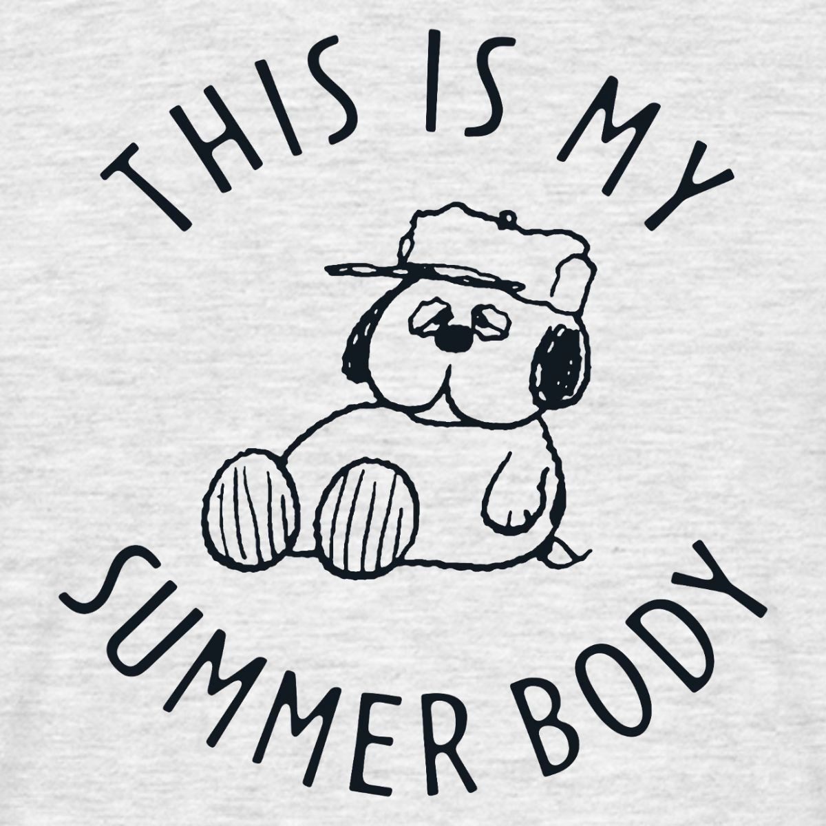 Spreadshirt T-Shirt Peanuts Snoopy This Is My Summer Body Männer T-Shirt (1-tlg)