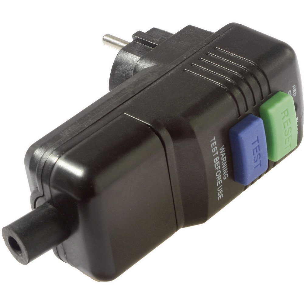 as Schwabe Personenschutzstecker AS Schwabe 45209 Personenschutz-Zwischenstecker PRCD 230 V Schwarz IP