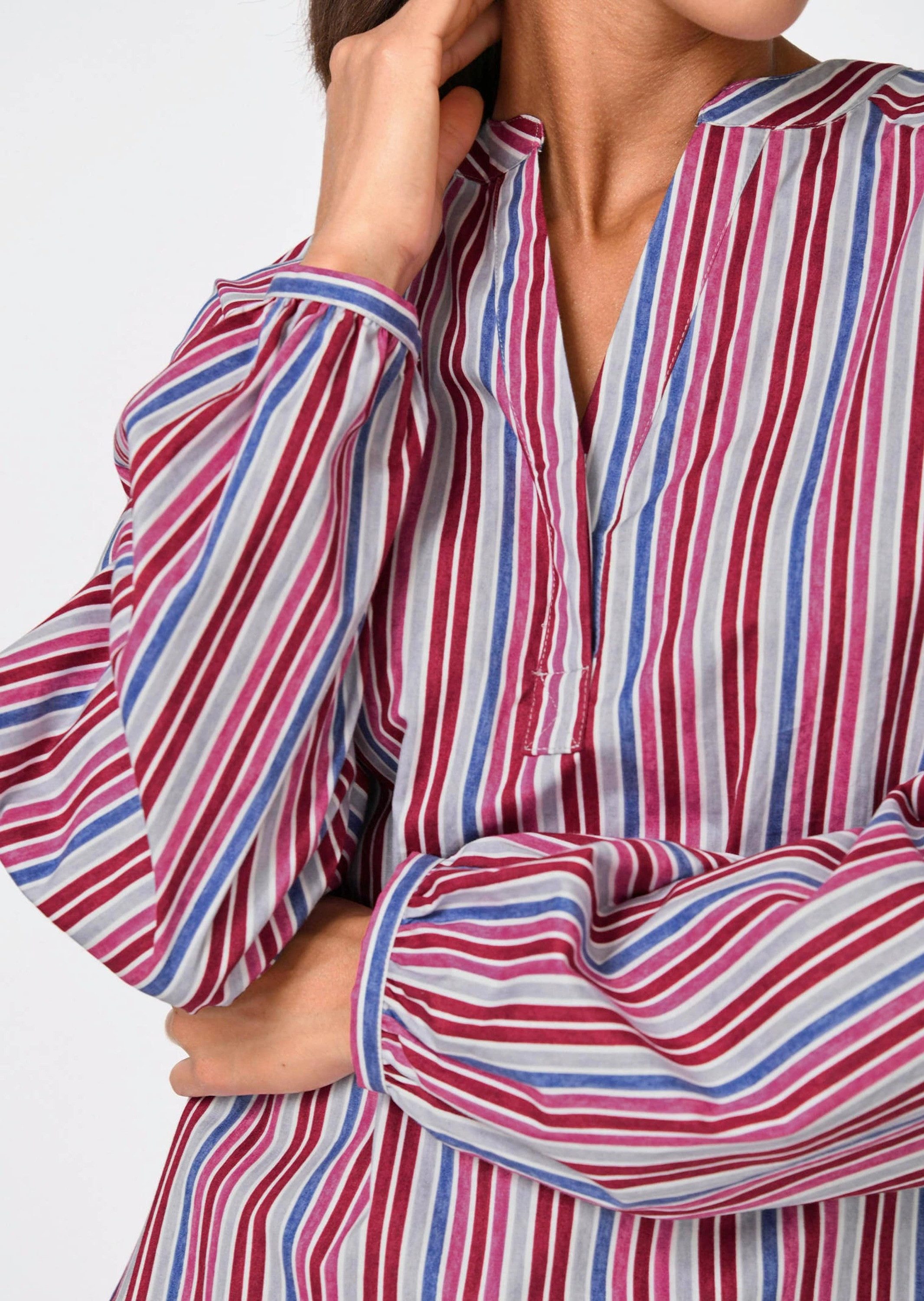 Alba Moda Tunika Bluse mit verschiedenfarbenen Streifen