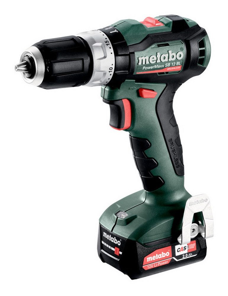 metabo Akku-Schlagbohrschrauber PowerMaxx SB 12 BL, 12 V, 2 x 2 Ah Li-Ion in metaBOX 118