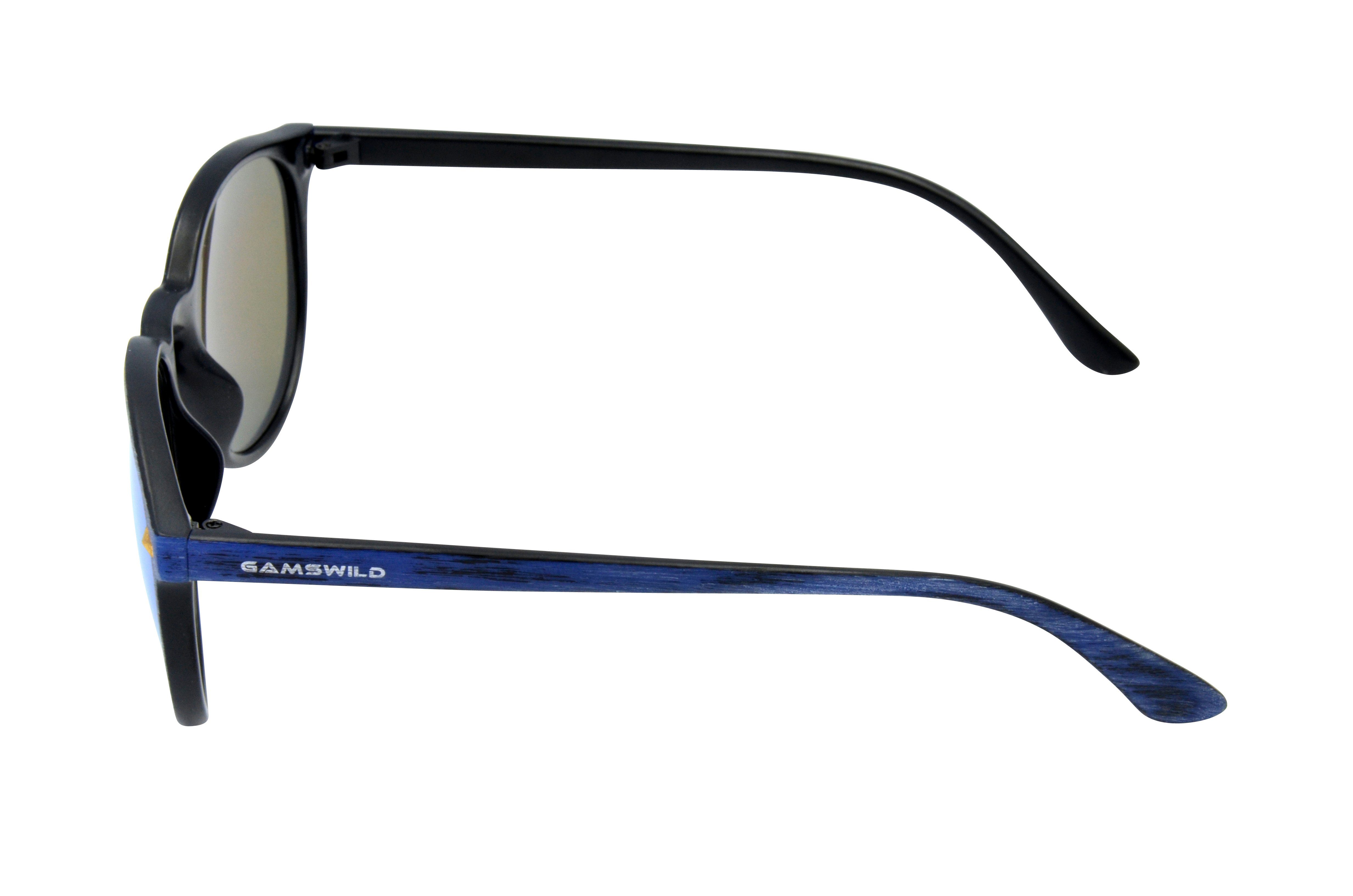 Damen Brille blau GAMSSTYLE Gamswild Mode Sonnenbrille Herren WM1020 Unisex WM1122 Holzoptik