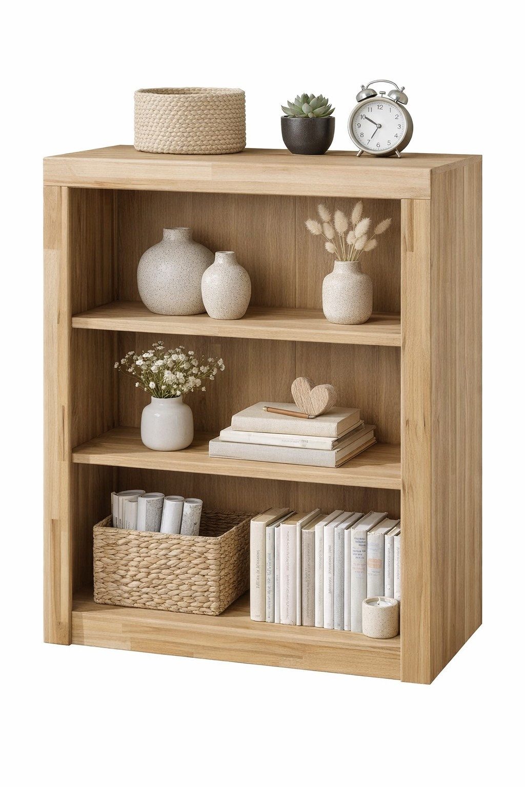 bv-vertrieb Standregal Standregal 90/42/112 Büroregal Kernbuche teilmassiv Bücherregal #1416