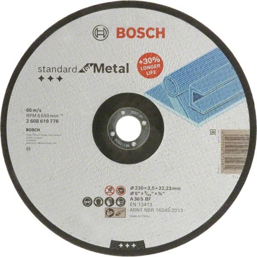 TRENNSCHEIBE schneidet Standard BOSCH in Metall zuverlässig Metal Trennscheibe for FOR METAL, STANDARD Trennscheibe