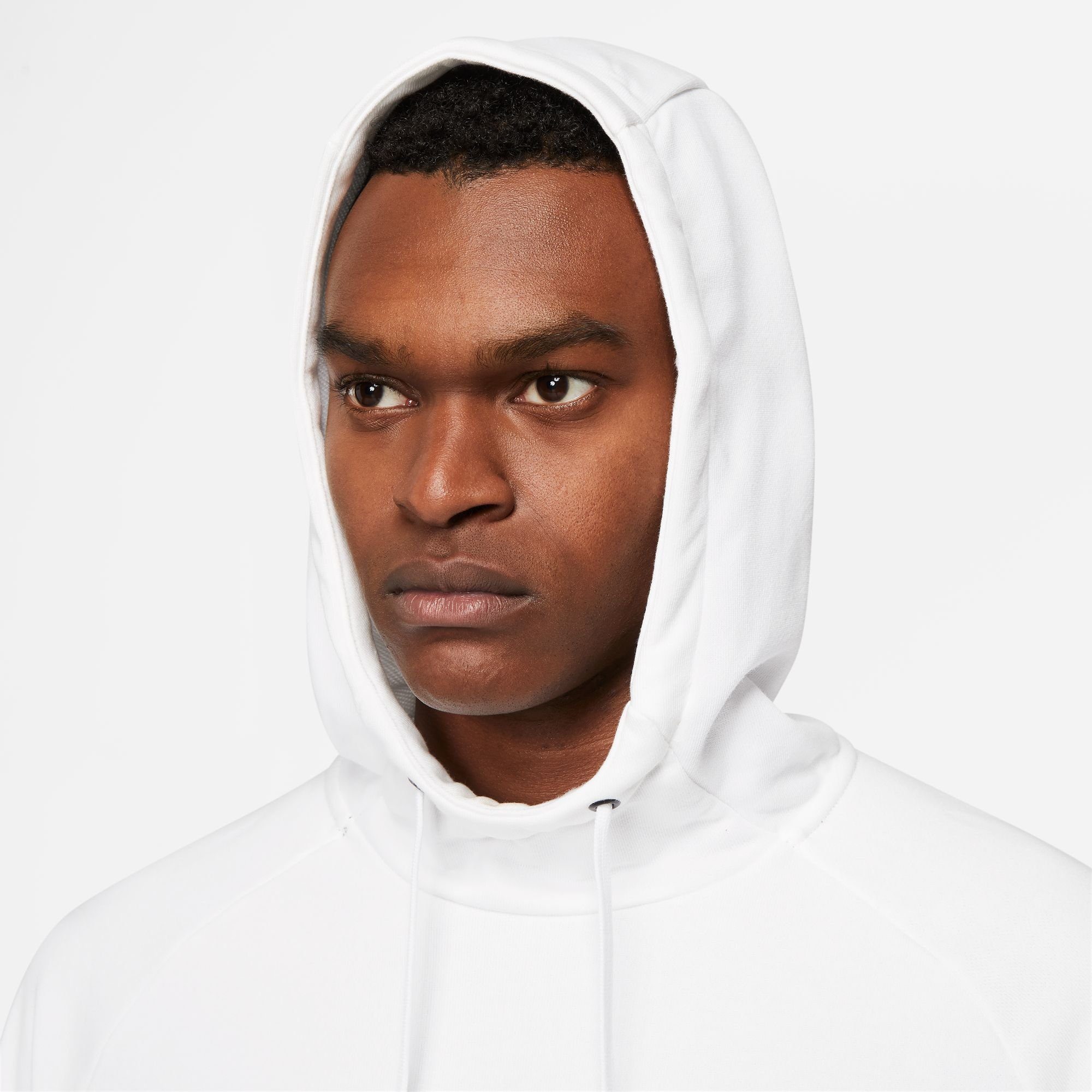 Nike Kapuzensweatshirt DRI-FIT MEN'S PULLOVER WHITE/BLACK HOODIE TRAINING