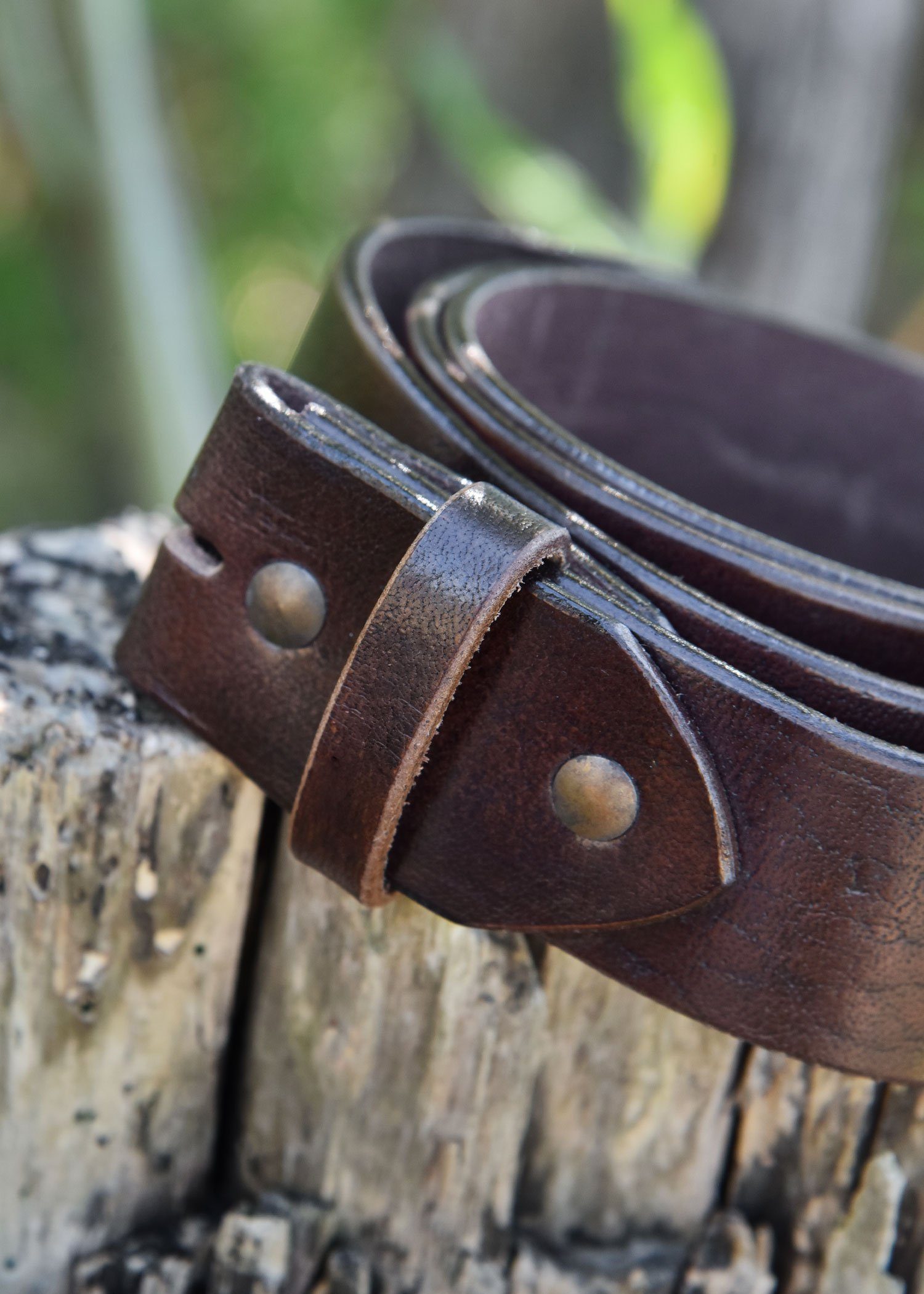 Battle Merchant Ritter-Kostüm Gürtelrohling braun, aus Leder