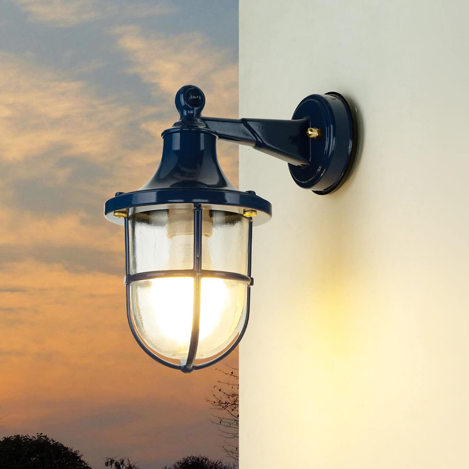 Licht-Erlebnisse Außen-Wandleuchte SANTORIN, ohne Leuchtmittel, IP64 günstig online kaufen