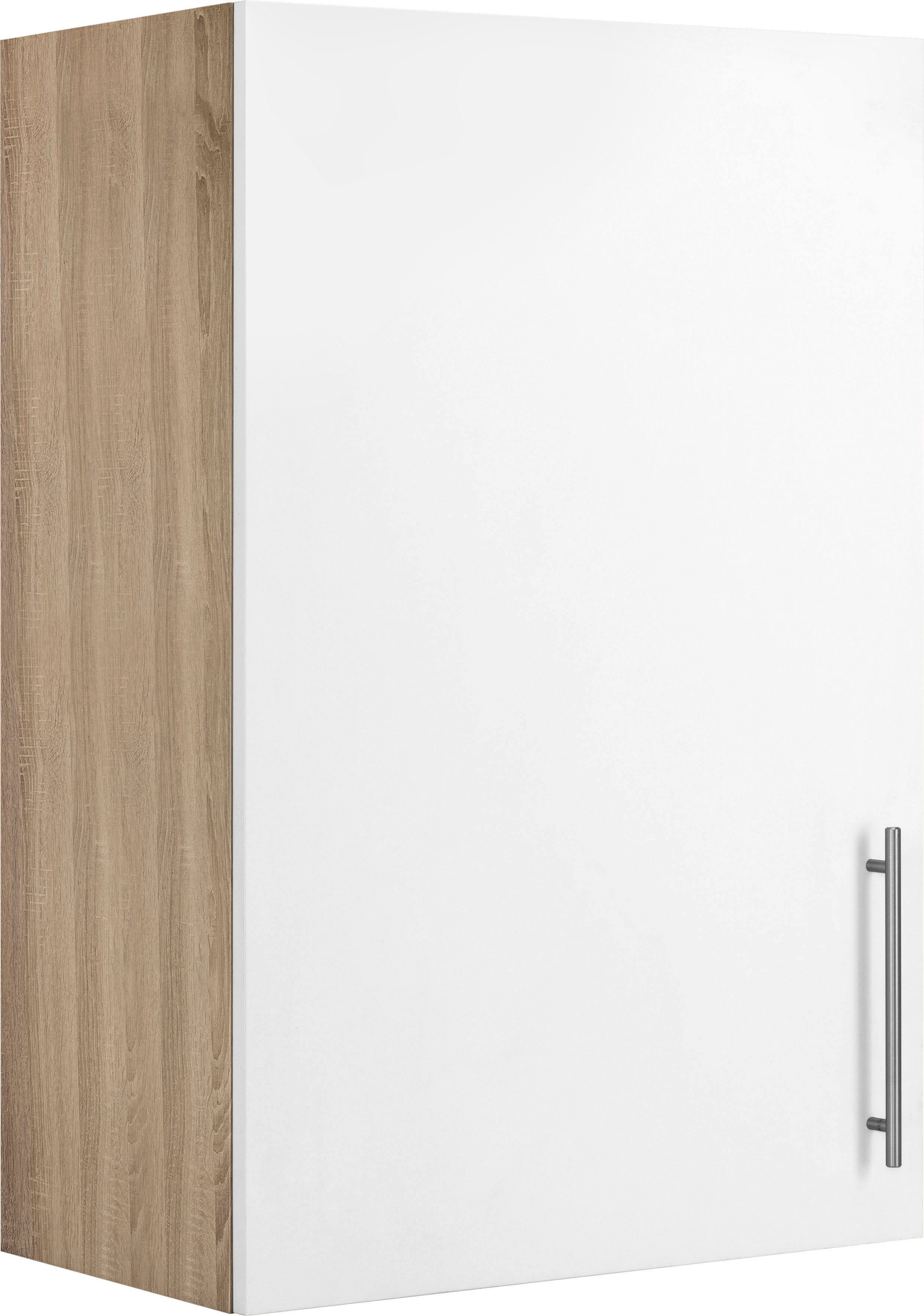 wiho Küchen Hängeschrank Cali 60 cm breit, 90 cm hoch Front: Weiß matt, Korpus: Sonoma eichefarben | Eichefarben