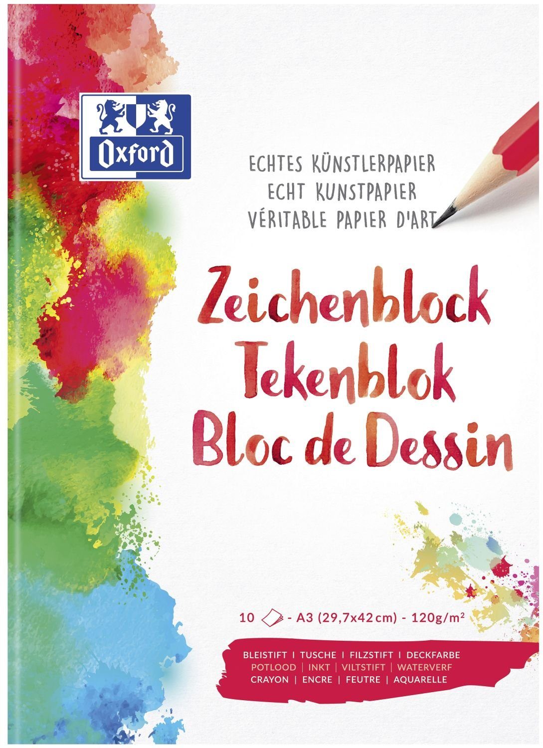 canson Handgelenkstütze Zeichenblock DIN A3 blanko 120 g/qm