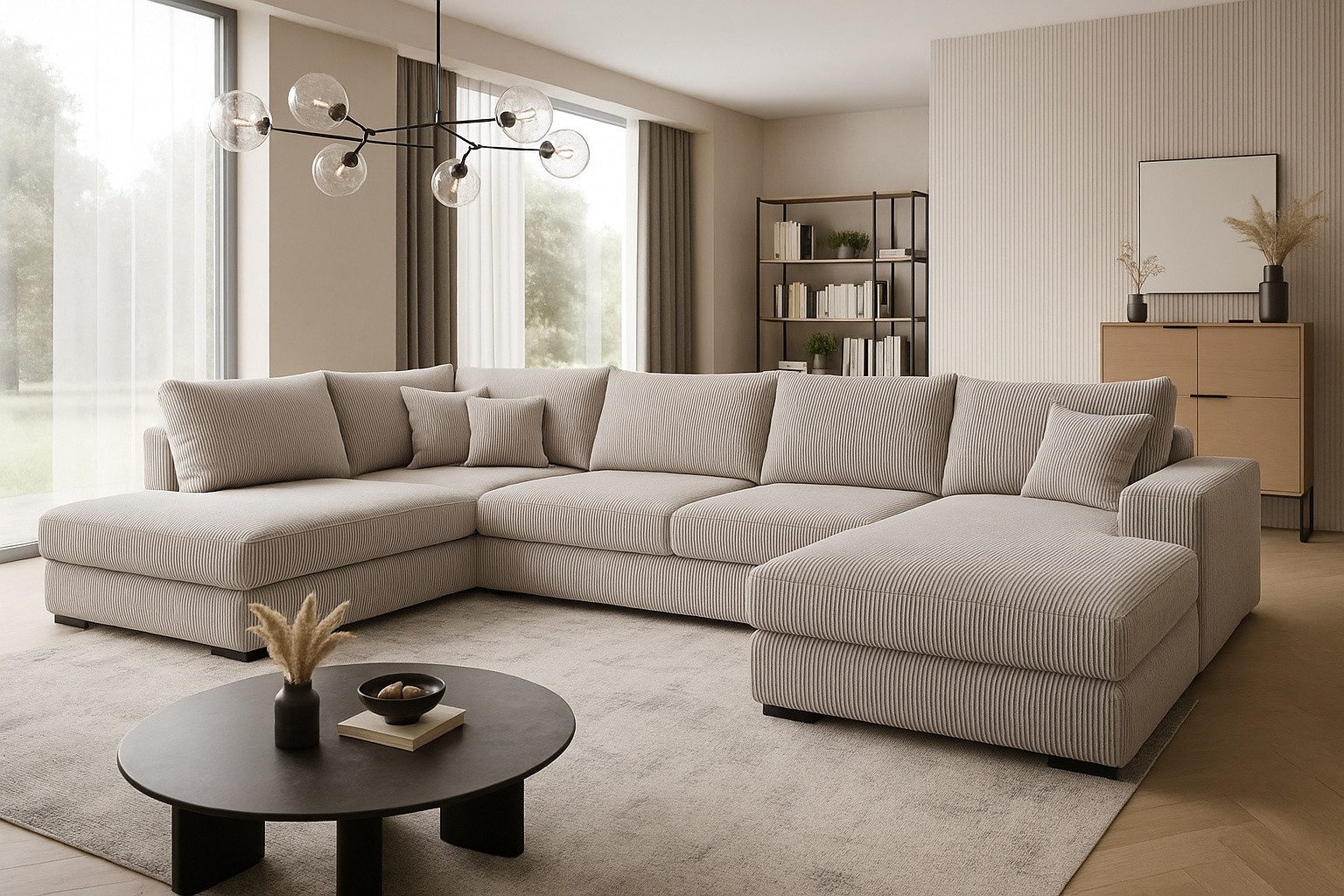 A&J MöbelLand GmbH Ecksofa FABIO 328x182 cm mit Schlaffunktion, Bonellfederkern und Bettkasten, Viele Вариантыn zur Auswahl – wählen Sie Farbe!, TOP ANGEBOT!