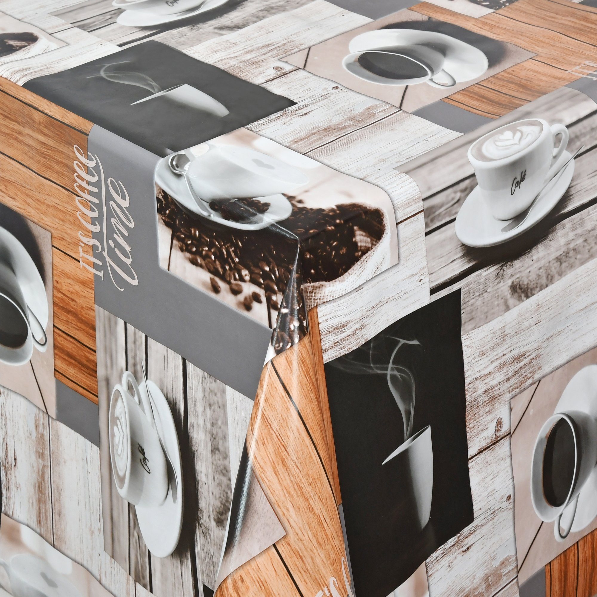 Moderno Tischdecke Wachstuch Tischdecke abwaschbar Kaffee-Motiv Braun für G günstig online kaufen