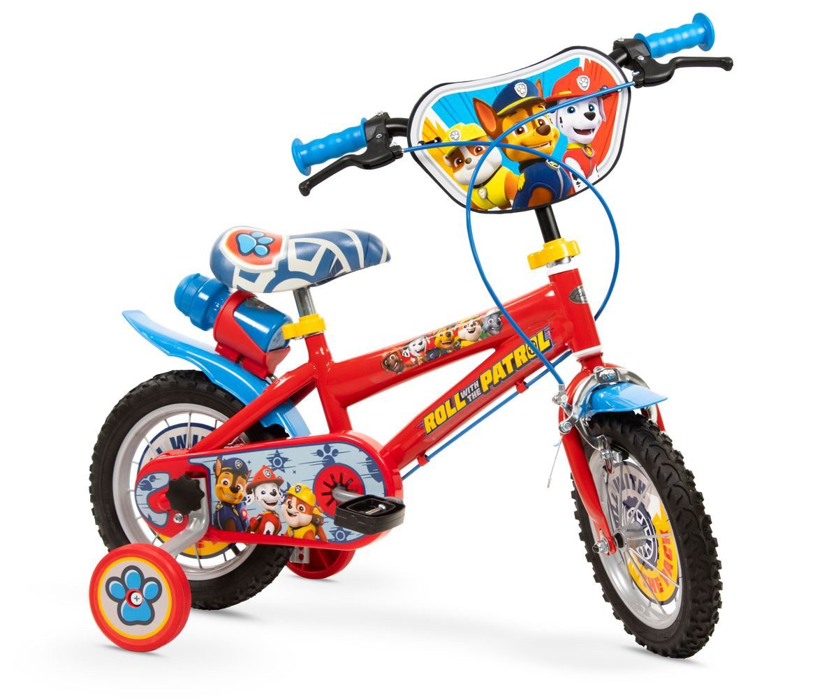 Toimsa Bikes Kinderfahrrad 12 Zoll Kinder Jungen Fahrrad Rad Bike Paw Patrol Blau Rot Toimsa, 1 Gang, Stützräder, Trinkflasche