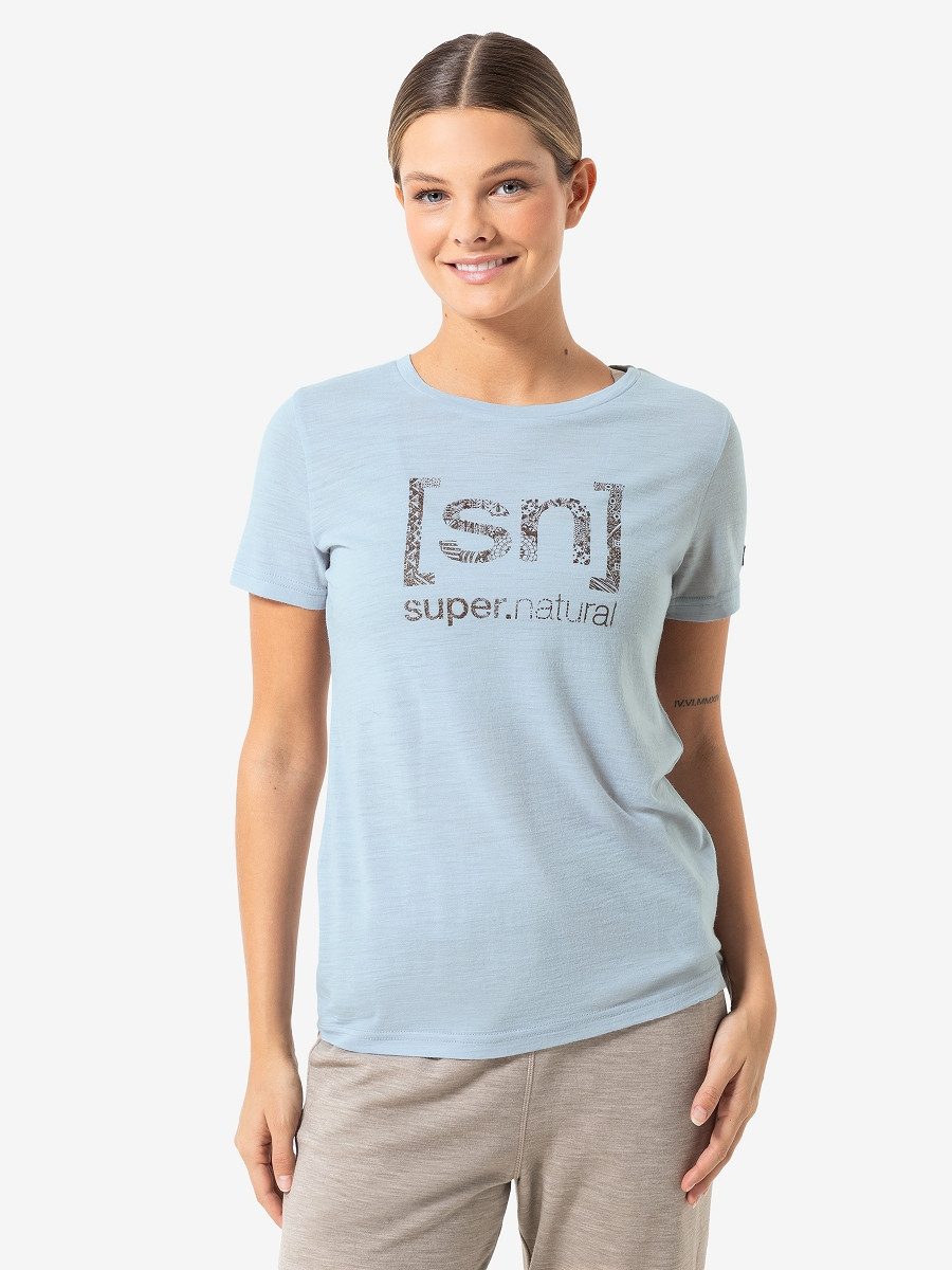 SUPER.NATURAL T-Shirt für Damen, Merino ARABESQUE günstig online kaufen