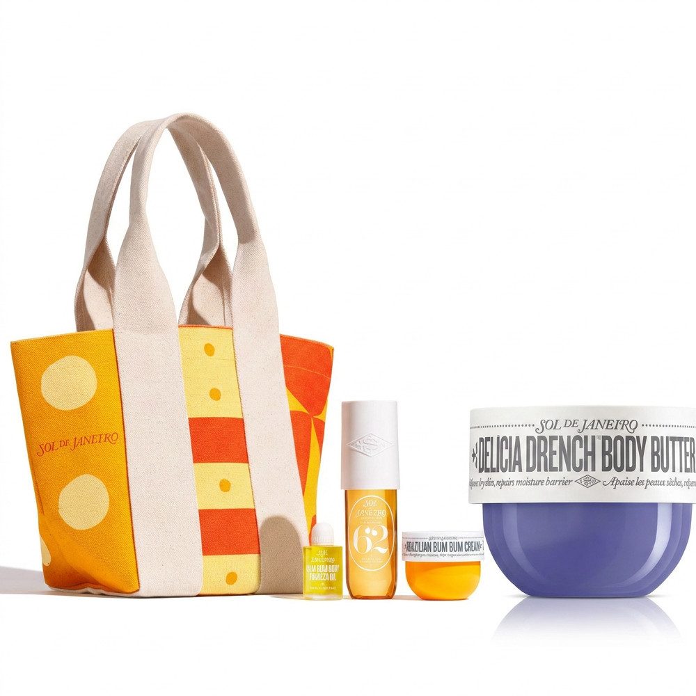 Sol de Janeiro Pflege-Geschenkset Sol de Janeiro The Sol Tote und Delícia Drench Pflege Set, Körperpflege Set mit Tasche und reichhaltiger Body Butter