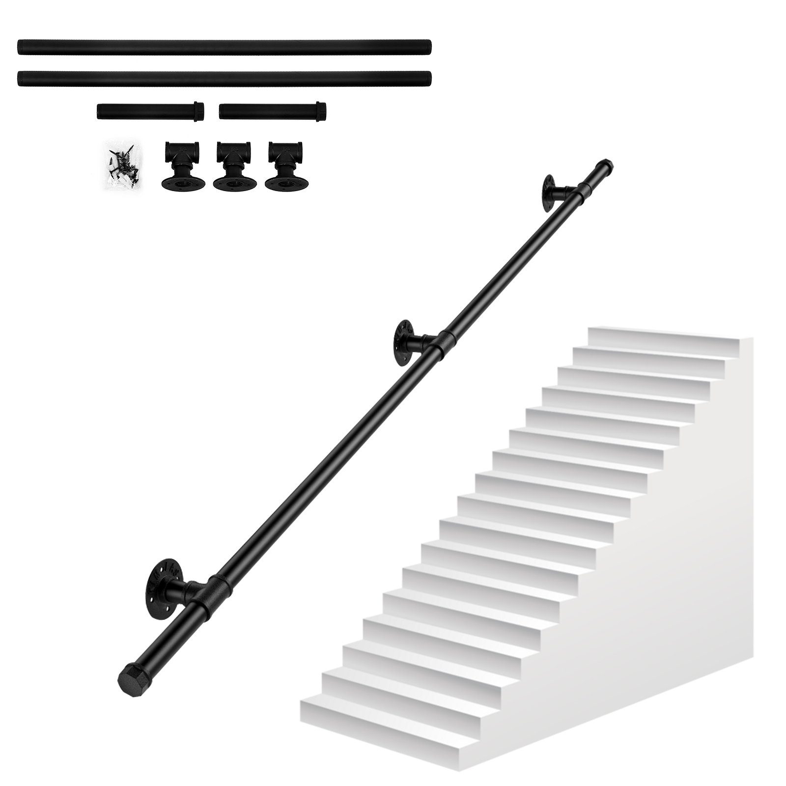 TWSOUL Treppengeländer Handläufe für Rohrtreppen, 200 günstig online kaufen
