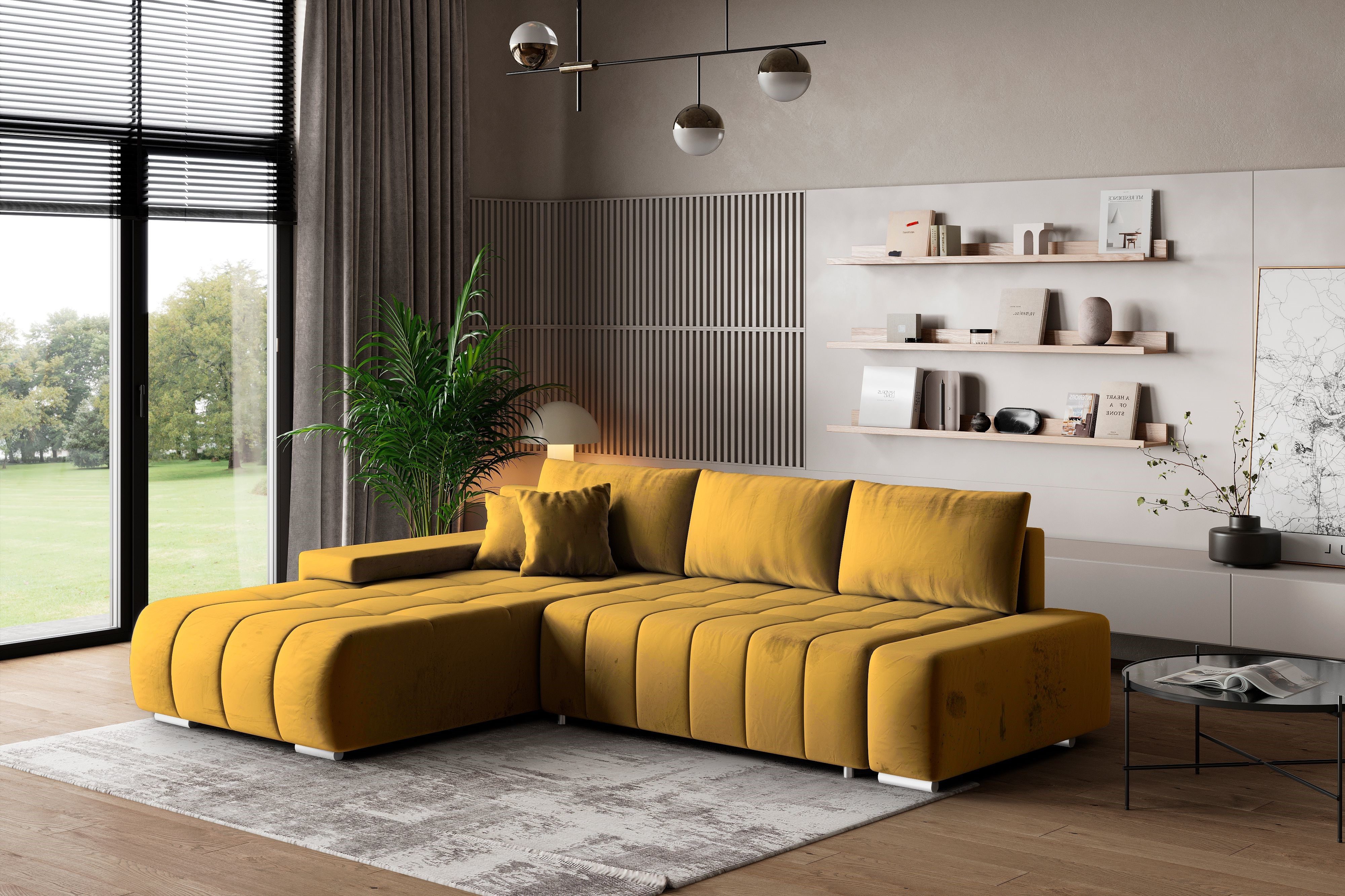 Masseno Ecksofa ALESE mit Schlaffunktion L-Form, günstig online kaufen
