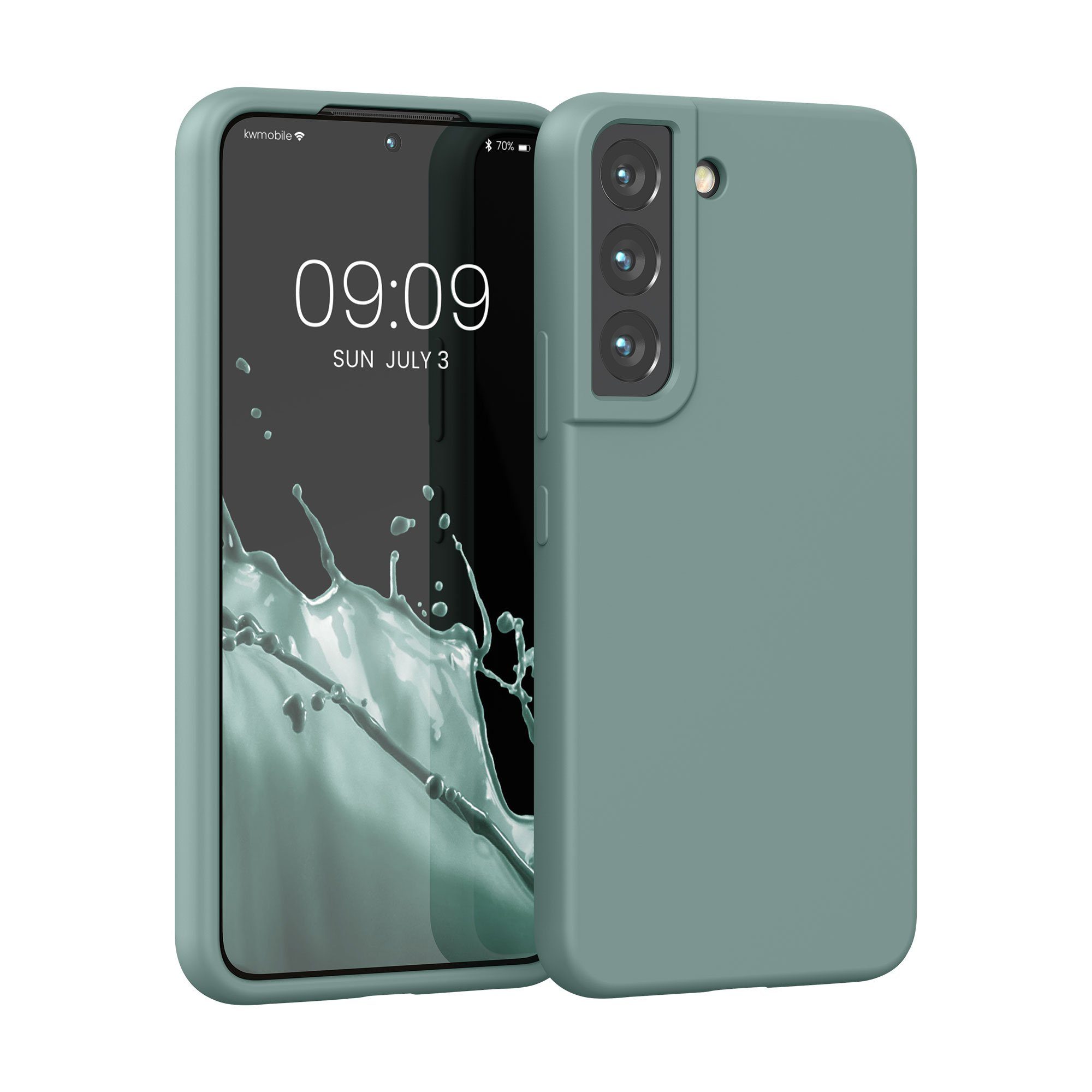 kwmobile Handyhülle Schutzhülle für Samsung S22 Hülle Silikon Case Handyhülle S22, Handyhülle Samsung S22 weiche Oberfläche mit kabellosem Laden
