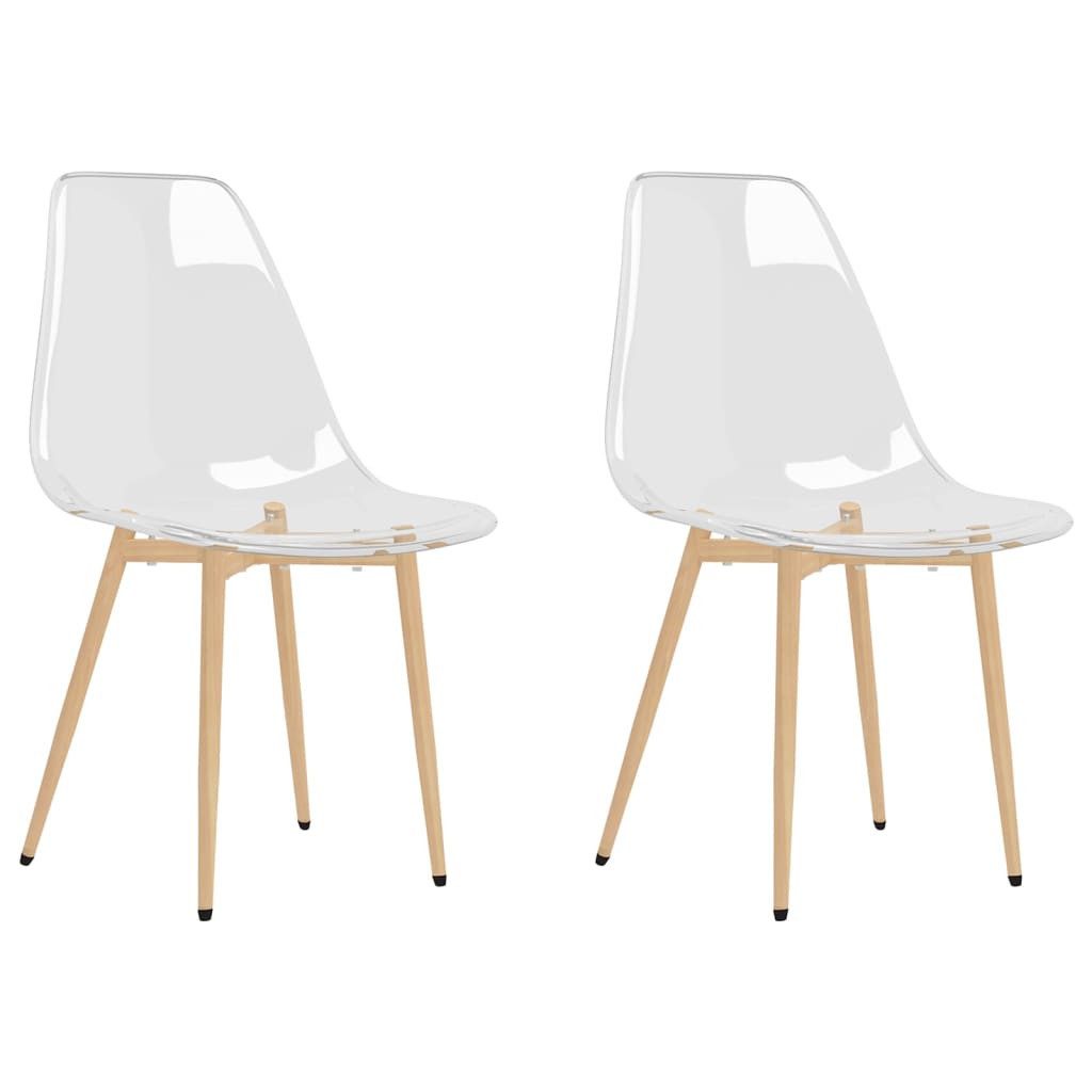 furnicato Esszimmerstuhl Esszimmerstühle 2 Stk. Transparent günstig online kaufen