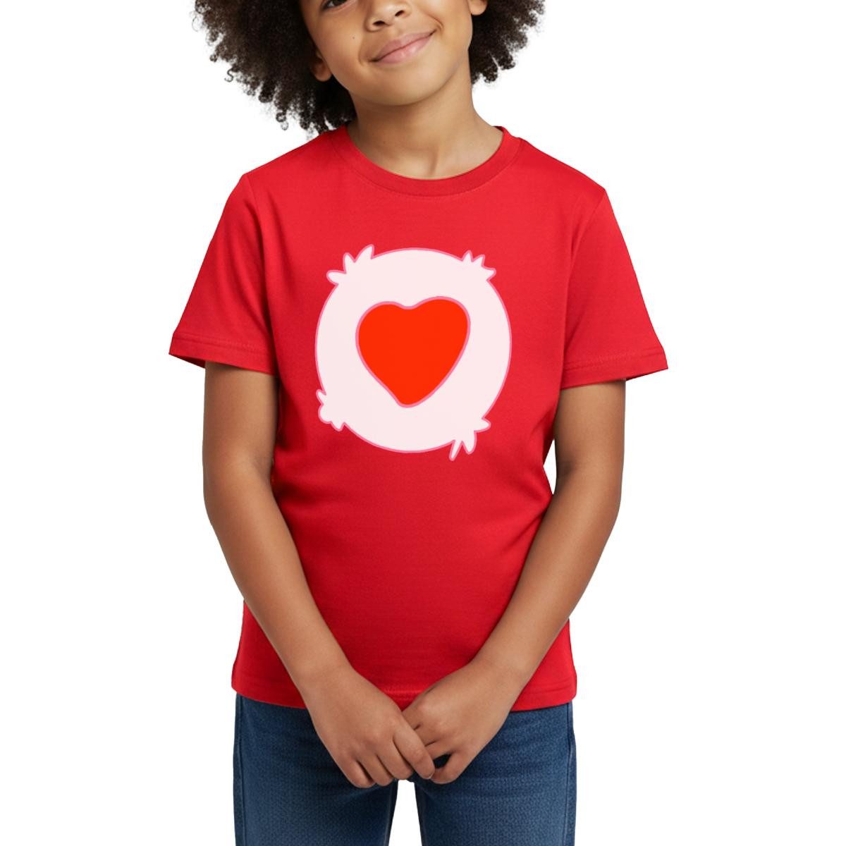 Spreadshirt T-Shirt Bärchi Glücksbär Herz Rot Karneval Kinder T-Shirt (1-tlg)