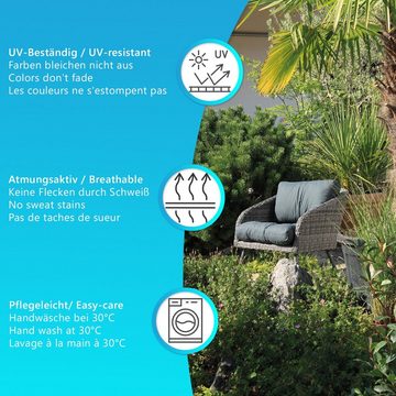 NYVI Sitzkissen Loungekissen SmartLounge - 1x Rückenkissen 60x40 cm, Auflagen für Rattan Gartenmöbel, Indoor & Outdoor, Wasserabweisend