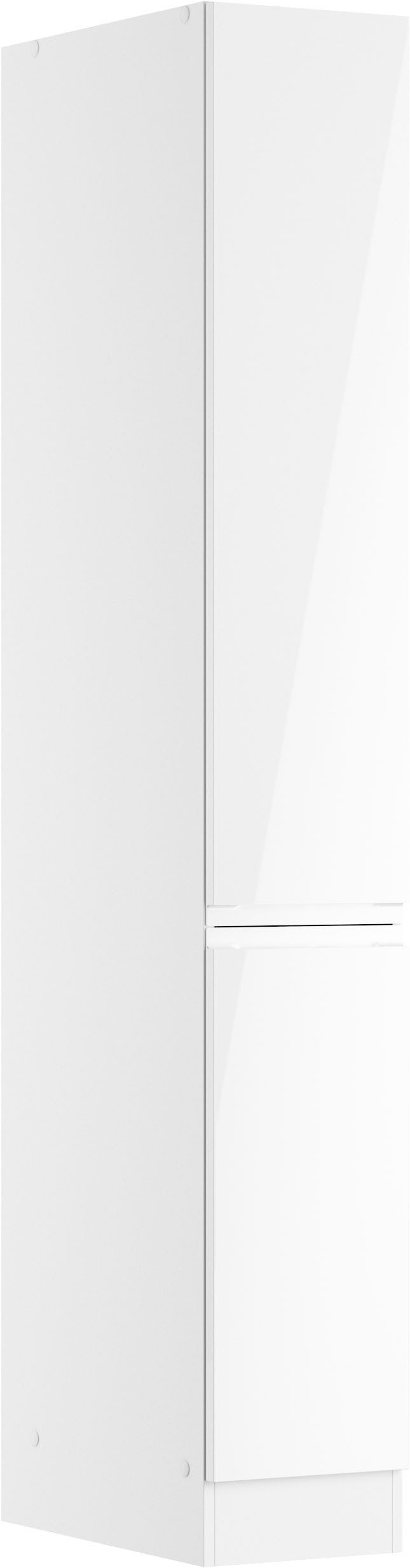 KOCHSTATION Apothekerschrank KS-Virginia,neu in verbesserter Ausführung (Stauraum, Softclose) Breite 30 cm, Höhe 200 cm, 2 Auszüge, Soft-Close-Funktion