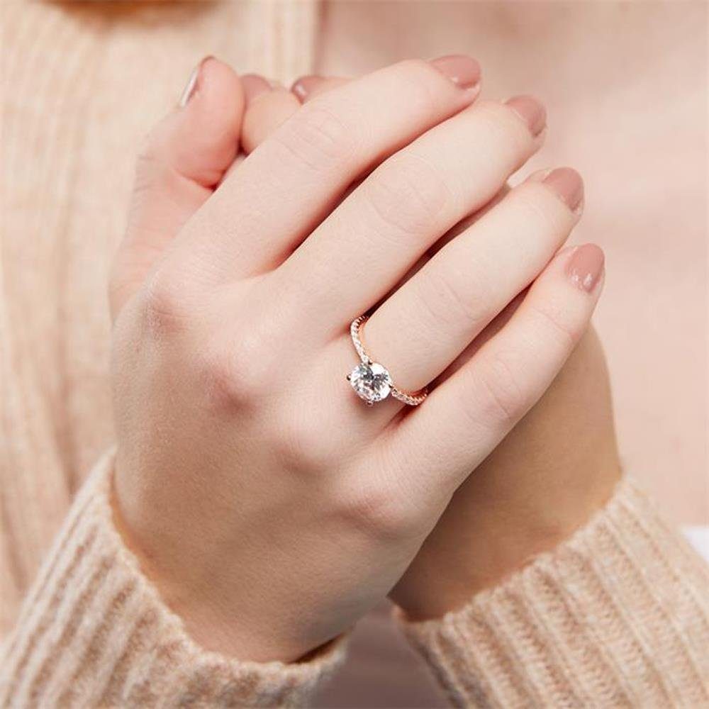 JEWLIX Verlobungsring Rosévergoldeter 925er Silber Verlobungsring günstig online kaufen