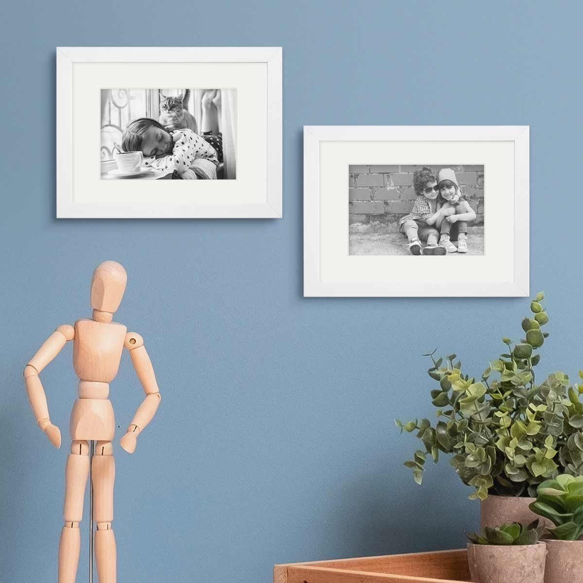 PHOTOLINI Bilderrahmen 2er Set Echtholz mit günstig online kaufen