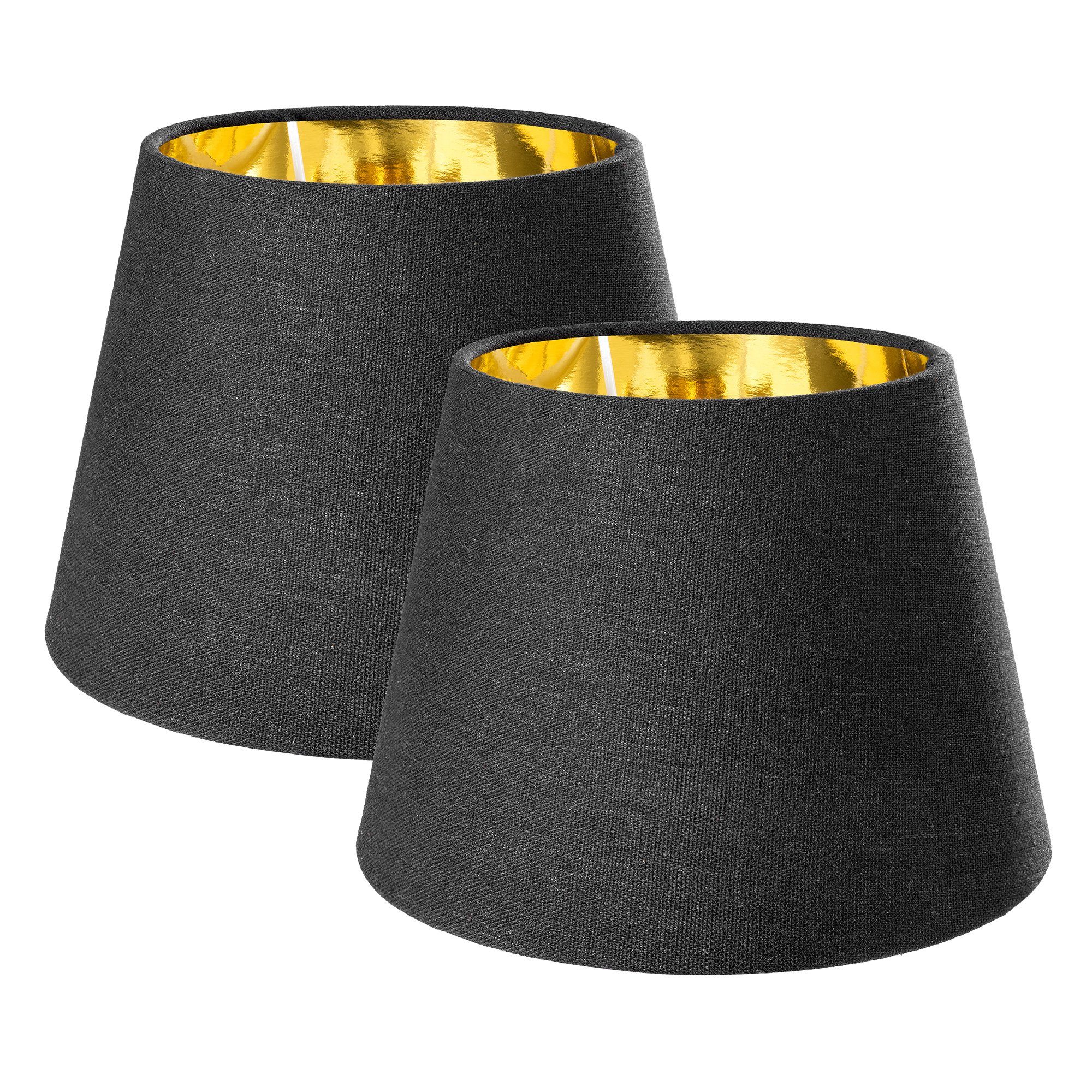 Navaris Лампыschirm 2x Schirm Tischlampe E27 rund - 16,2cm hoch - 15,3-22cm breit