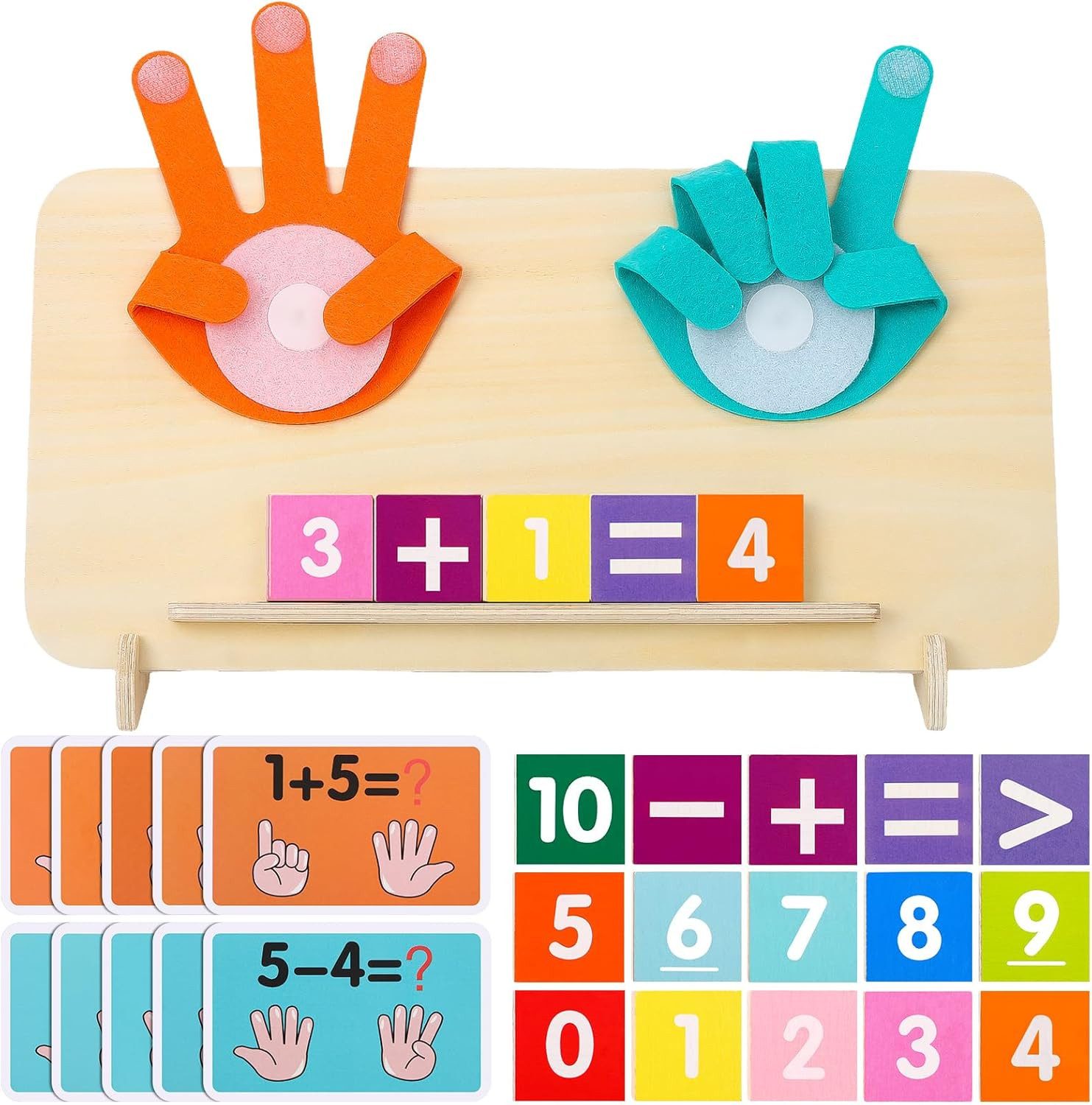 Lernspielzeug Holz Mathe-Zählspielzeug für Kinder, Mathe Spielzeug Zählen Lernen