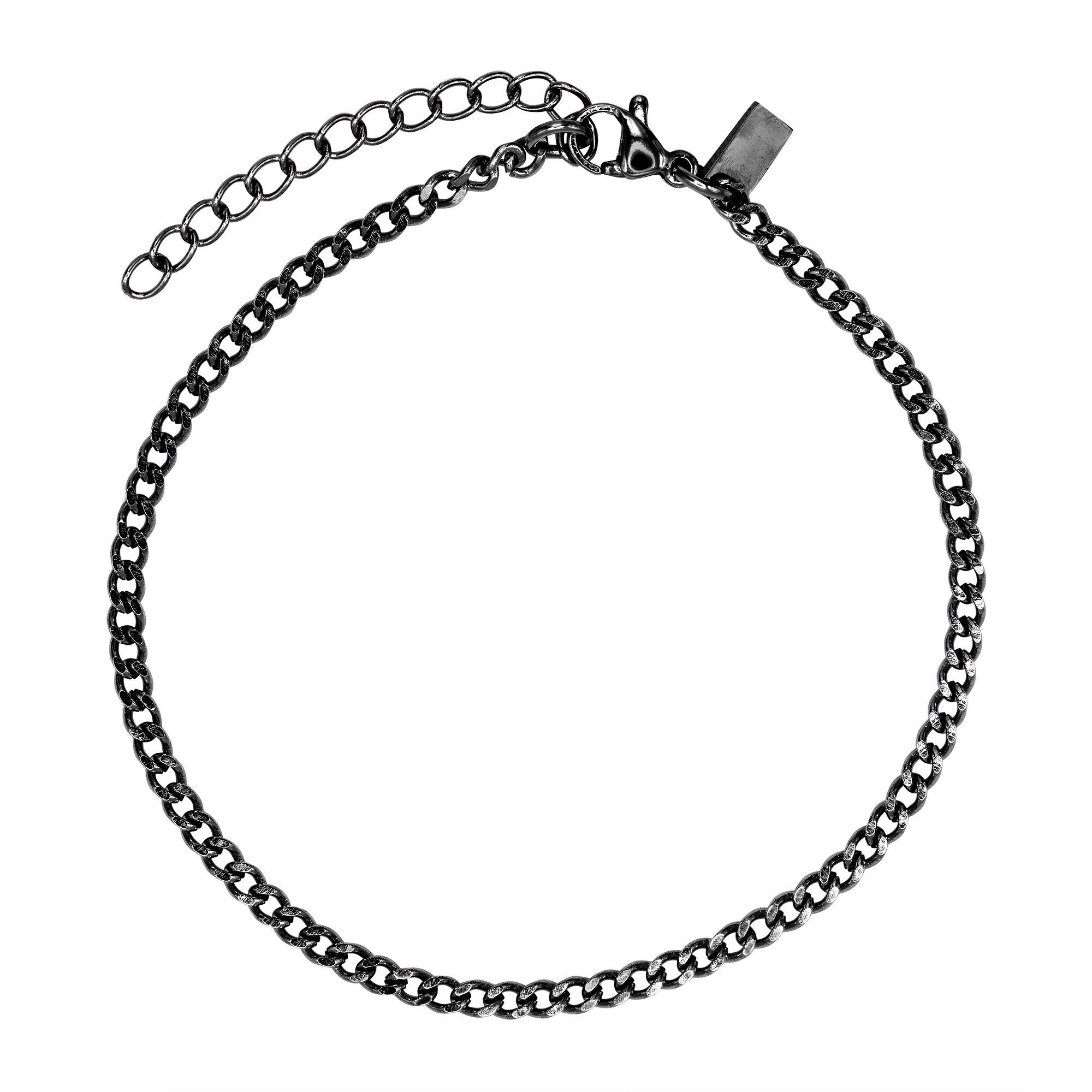 Heideman schwarz farben Theo (Armband, Männer Armband Armkette Geschenkverpackung), inkl.