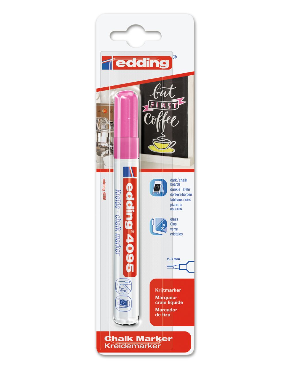 Kreidemarker edding 4095 Kreidemarker neonrosa (1er Blister)