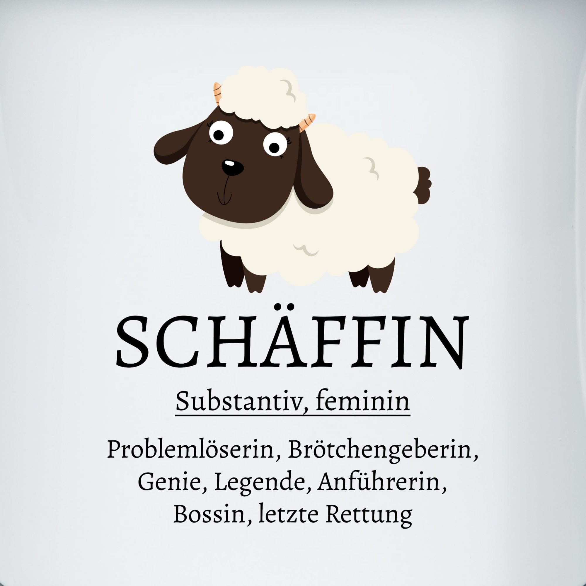 Shirtracer Tasse Schäffin substantiv, Geschenk Chefin, Geschenke Chefin, Geschenk fü, 1-tlg., Stahlblech, Kollegen - Tassen