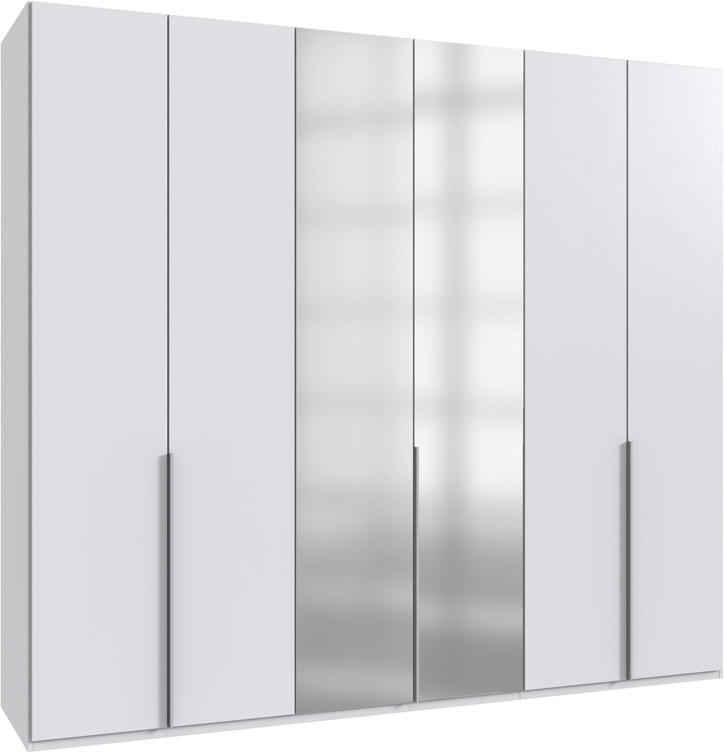 Wimex Kleiderschrank Mugano,in 5 Breiten,2 Höhen,2 Tiefen, viele Farben, Made in Germany (in Basic oder Premium Ausstattung) mit langen Griffen aus Metall, mit oder ohne Spiegel