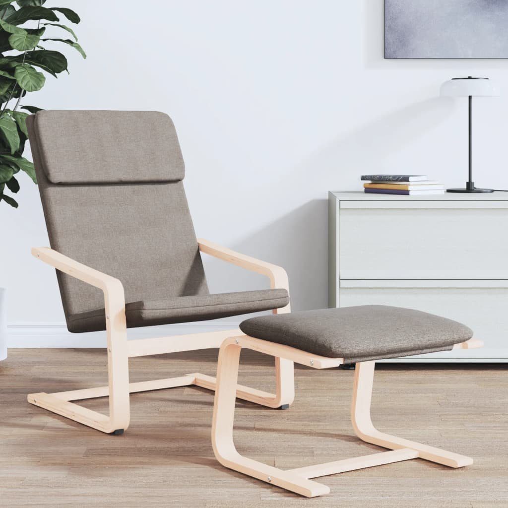 vidaXL Polsterhocker Fußhocker Taupe 51x41x40 cm günstig online kaufen